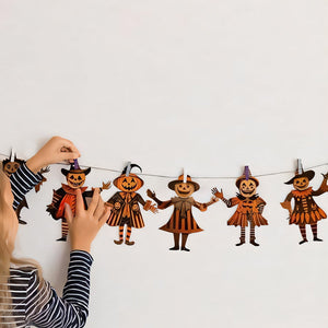 Halloween Vintage Bunting Wooden