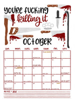 HERE WE FUCKING GO AGAIN 2025 CALENDAR