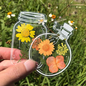 🌸DIY Transparent Dried Flower Bookmark: Let nature decorate your pages!