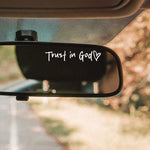 Trust in God Car Rearview Mirror Sticker