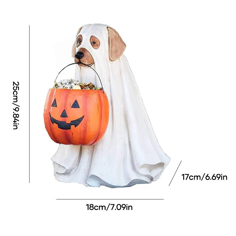 Halloween Pumpkin Ghost Candy Bowl Holder