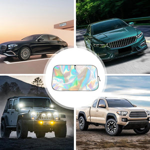 Foldable Reflective Car Windshield Sunshade – Heat Insulation & UV Protection for Front Window