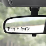 Trust in God Car Rearview Mirror Sticker