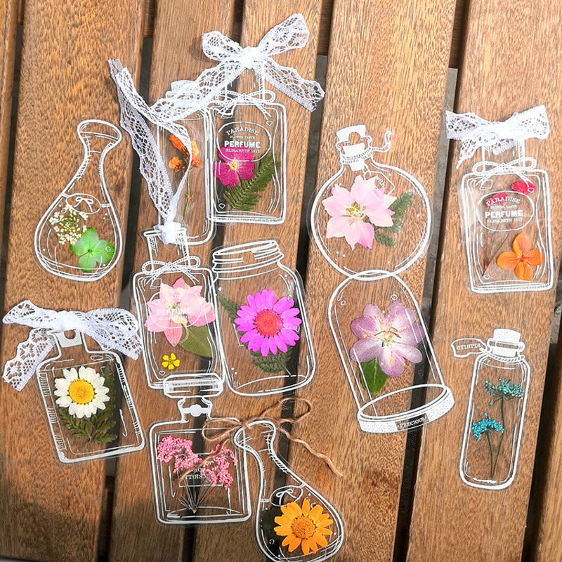 🌸DIY Transparent Dried Flower Bookmark: Let nature decorate your pages!