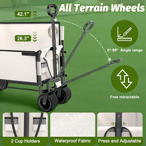 2-in-1 Outdoor Camping Trolley Seat