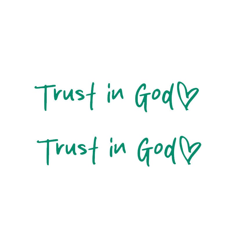 Trust in God Car Rearview Mirror Sticker