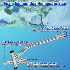 Enhance Your Car Washing Experience - Foam Cannon Dual Connector Accessory
