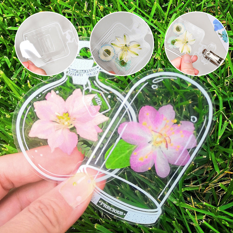 🌸DIY Transparent Dried Flower Bookmark: Let nature decorate your pages!