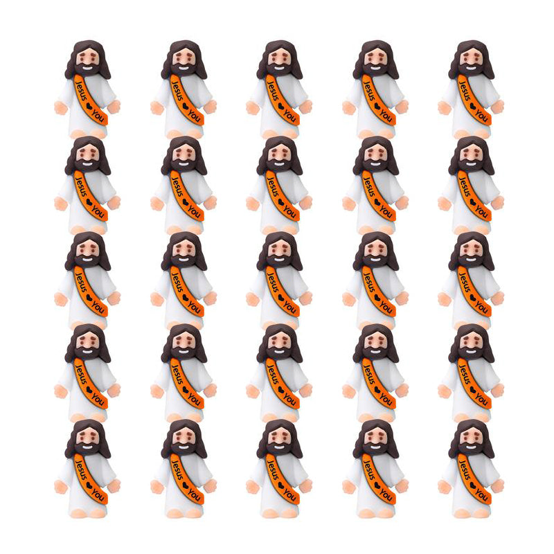 Mini Jesus Figurines With Jesus love You Slogan