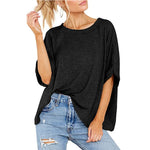 Round Neckline Oversized Midi Length Boxy Tee