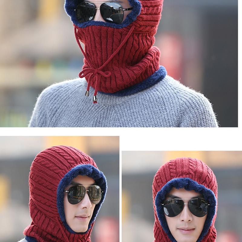 Face Scarf Snood Thermal Hooded Hat