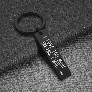 "I Love You More The End I Win" Funny Christmas Gift Keychain🎁