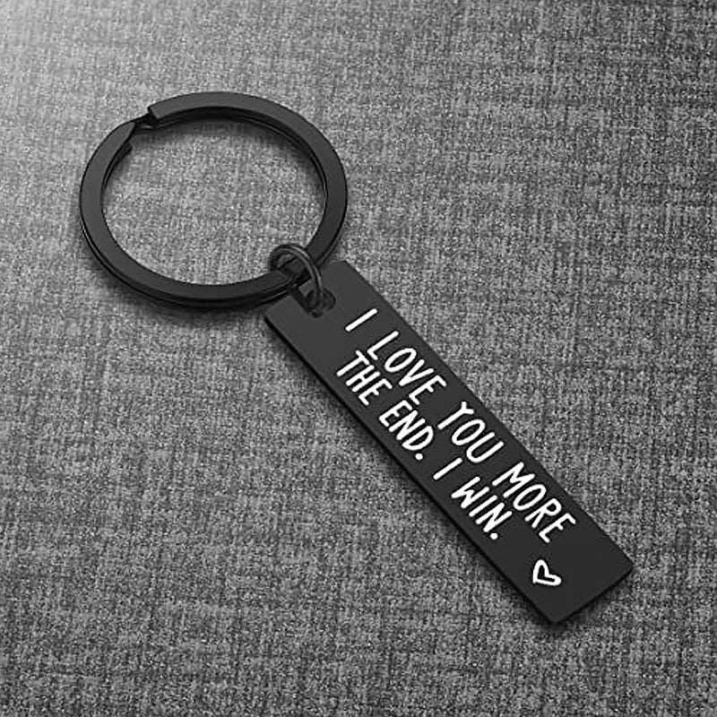 "I Love You More The End I Win" Funny Christmas Gift Keychain🎁