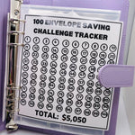 100 Envelope Challenge Binder-Customizable with mix-and-match colors