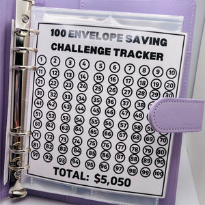 100 Envelope Challenge Binder-Customizable with mix-and-match colors