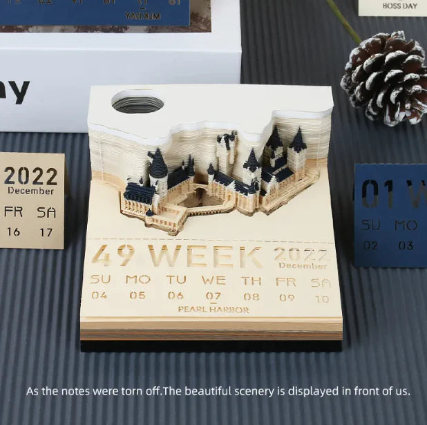 3D Paper Sculpture Artistic Calendar 2024 ivyever