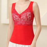 2-in-1 Built-in Bra Lace Thermal Underwear