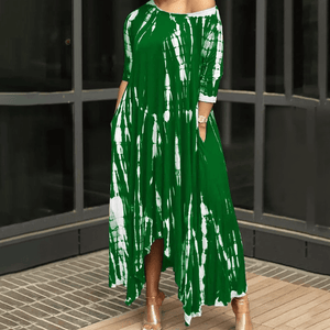 Tie Dye Print Irregular Dress