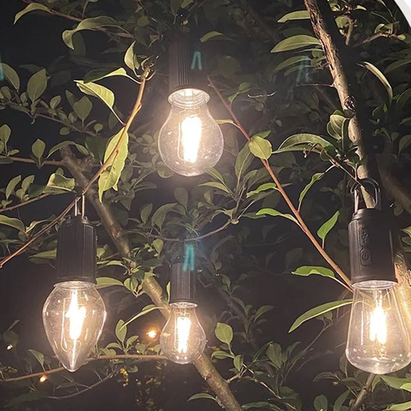 2023 New Outdoor Camping Hanging Type-C Charging Retro Bulb Light