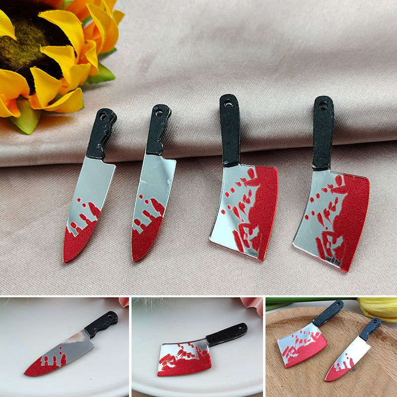 Halloween Scary Bloody Knife Ornament