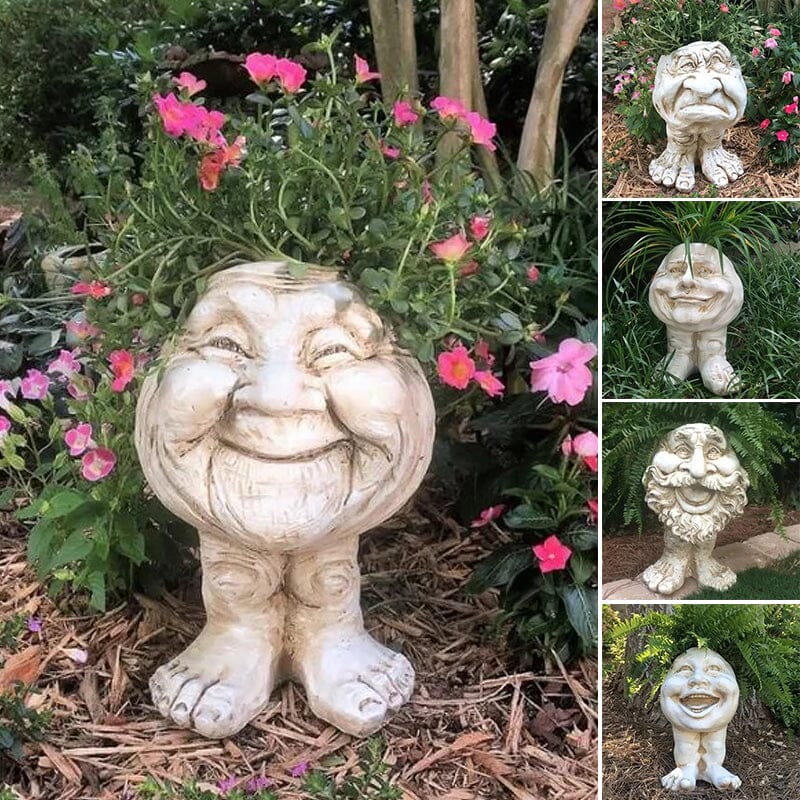 Muggly's Face Statue Planter