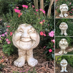 Muggly's Face Statue Planter