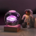 3D Galaxy Crystal Ball Nightlight Decorlamp