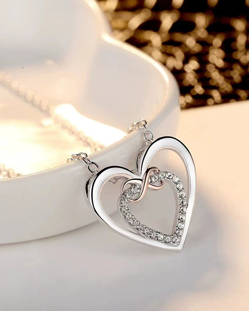 Two hearts Infinity Necklace