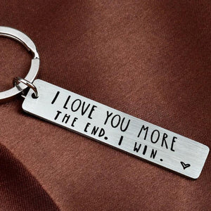 "I Love You More The End I Win" Funny Christmas Gift Keychain🎁