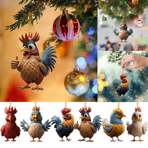 Cartoon rooster decorative ornaments