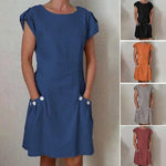 Solid Color Casual Fashion Dress