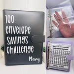 100 Envelope Challenge Binder-Customizable with mix-and-match colors