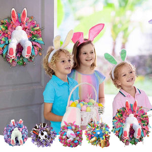 Easter Bunny Wreath Sticker