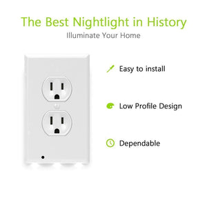 Outlet Wall Plate With LED Night Lights