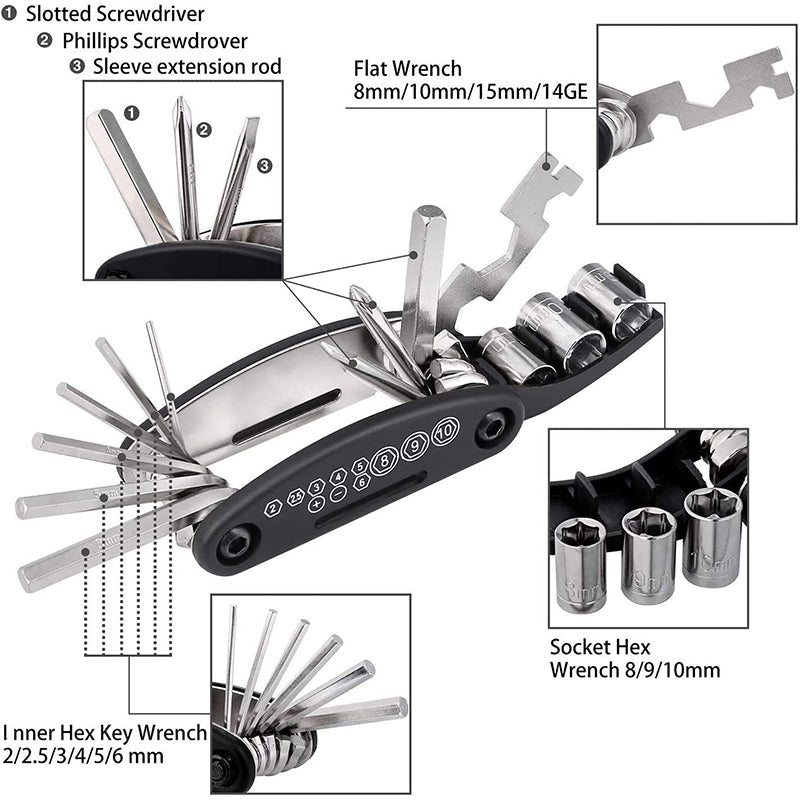 16 in 1 MULTI-FUNCTION REPAIR TOOLKIT