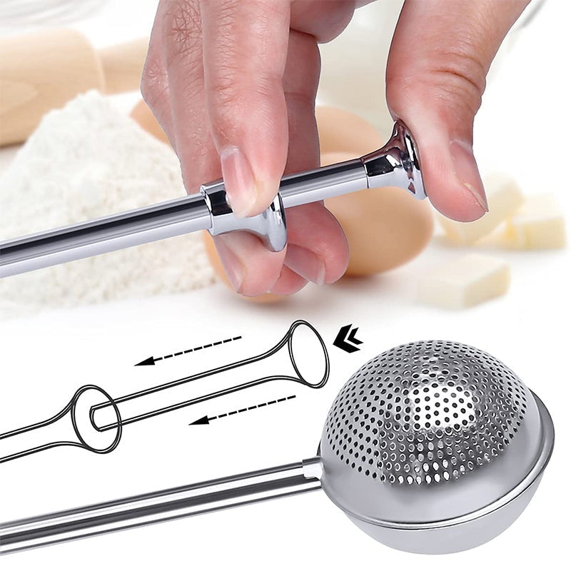 Stainless Steel Sieve Powder Ball Telescopic Tool