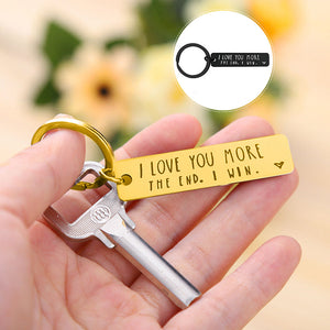 "I Love You More The End I Win" Funny Christmas Gift Keychain🎁