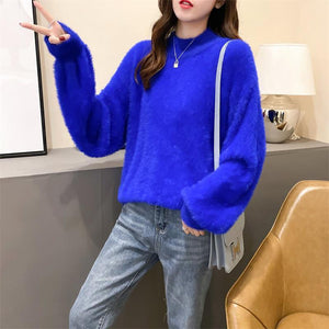 Cashmere Loose Solid Color Knit Sweater