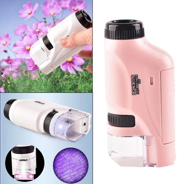 Kid's Portable Pocket Microscope With Adjustable Zoom 60-120x