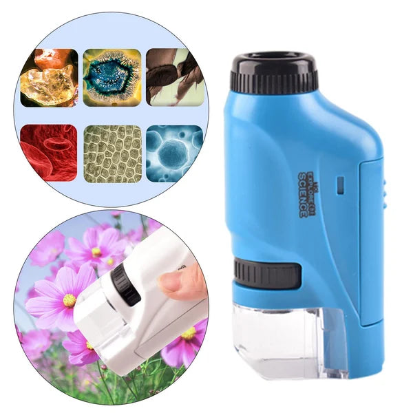Kid's Portable Pocket Microscope With Adjustable Zoom 60-120x