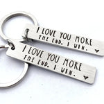 "I Love You More The End I Win" Funny Christmas Gift Keychain🎁