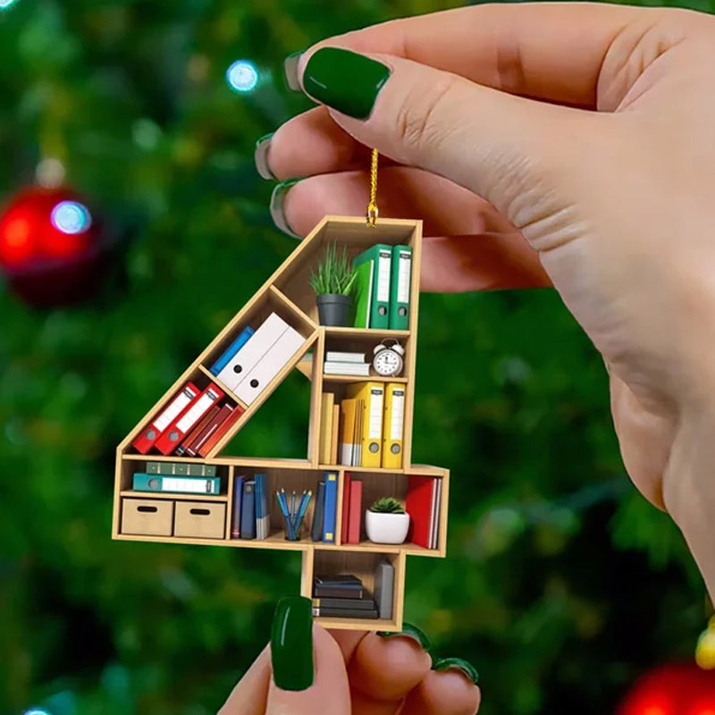 Book Lovers Christmas Ornament