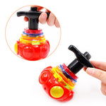 LED Light Up Flashing UFO Spinning Tops
