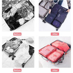 6 Pieces Portable Luggage Packing Cubes