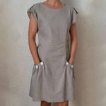 Solid Color Casual Fashion Dress