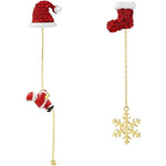 Asymmetric Santa Earrings