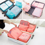 6 Pieces Portable Luggage Packing Cubes