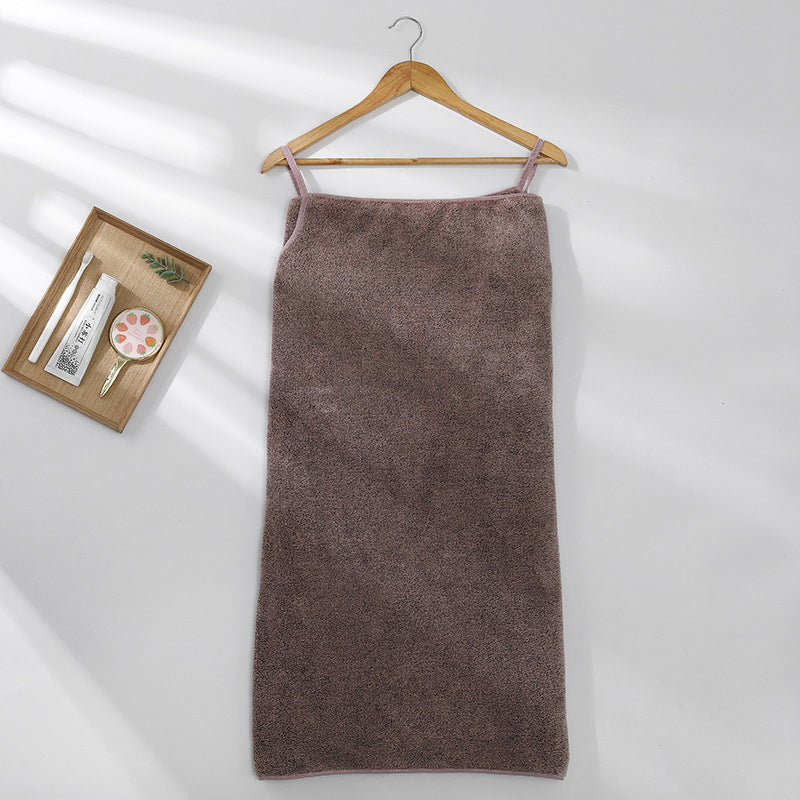Coral Velvet Absorbent Sling Bath Towel