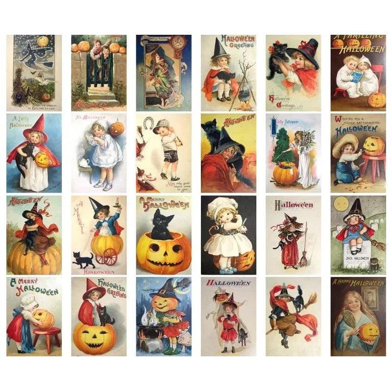 Vintage Halloween Postcard ( 24 pcs )