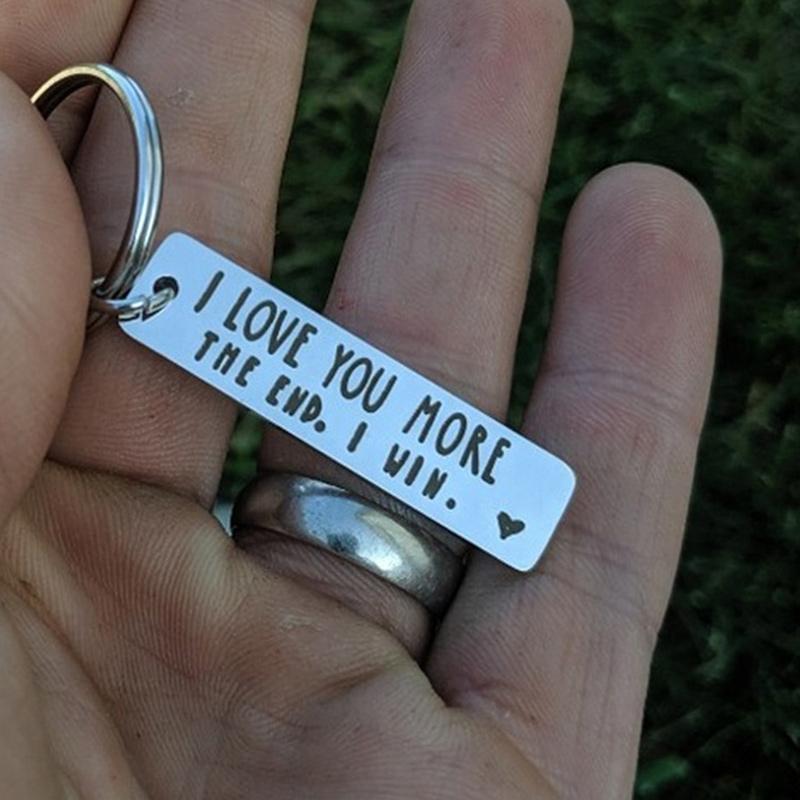 "I Love You More The End I Win" Funny Christmas Gift Keychain🎁